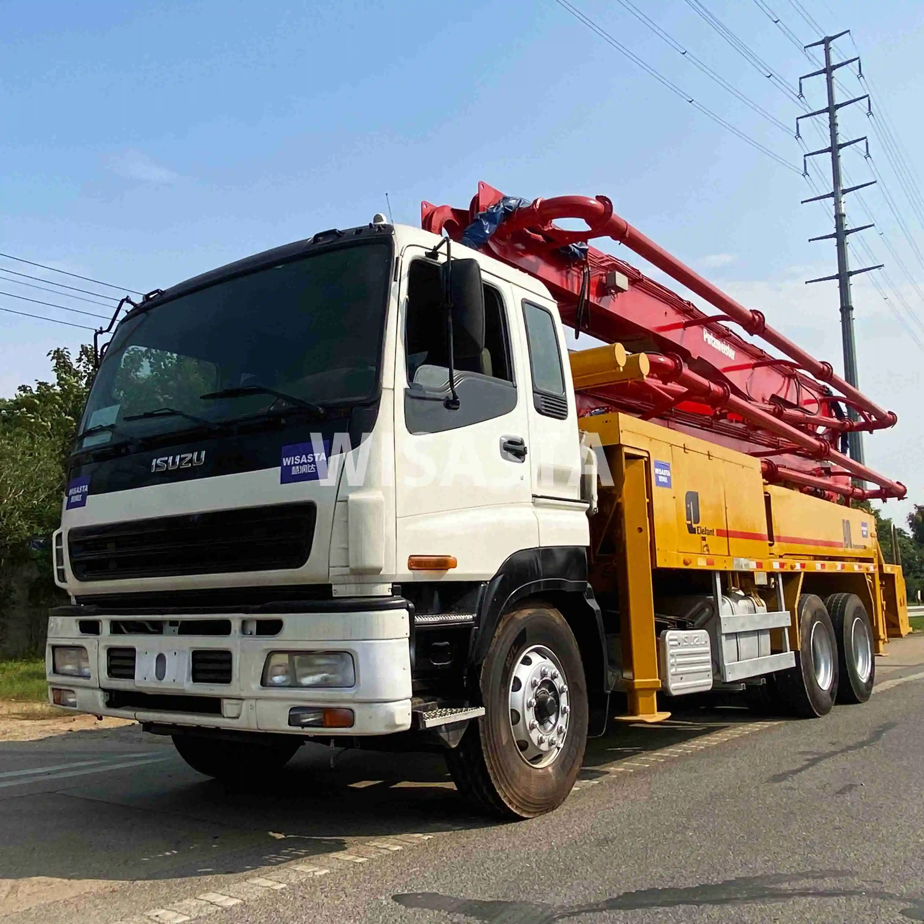 Second Hand 2012 Sany Putzmeister Isuzu Chassis 3-Axle 38M 265Kw Power Diesel Concrete Pump Truck