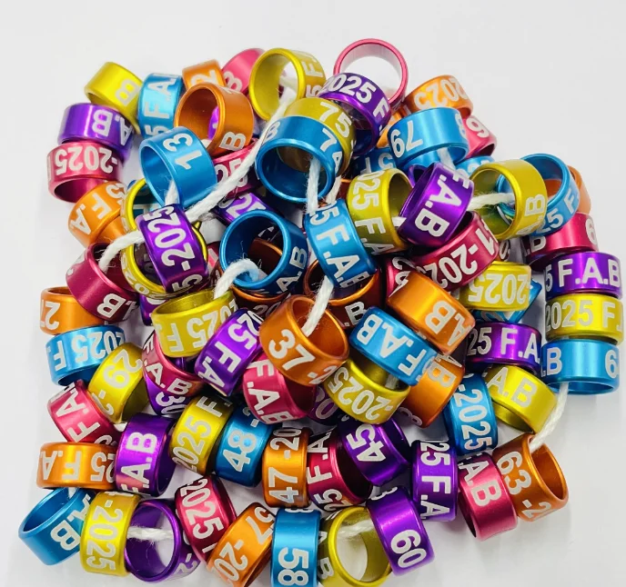 EG Bird Rings Leg Bands 3.1MM Aluminum Ring Bird Leg Bands Factory Price Support Customized Height Thickness And Inner Size