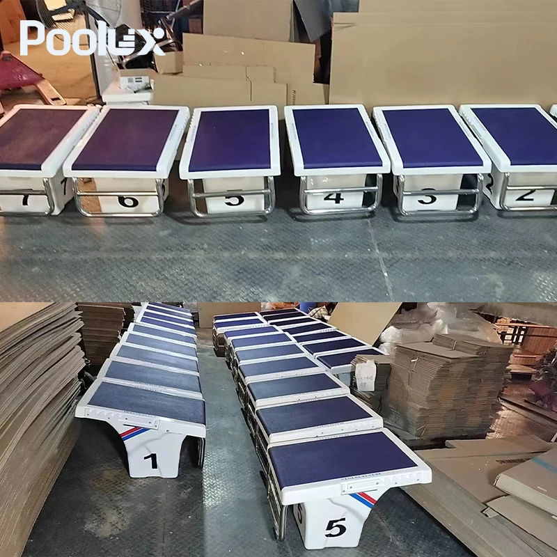 Anti-slip Super Competition Standard Swimming Start Block With Hand Rail Diving Platform