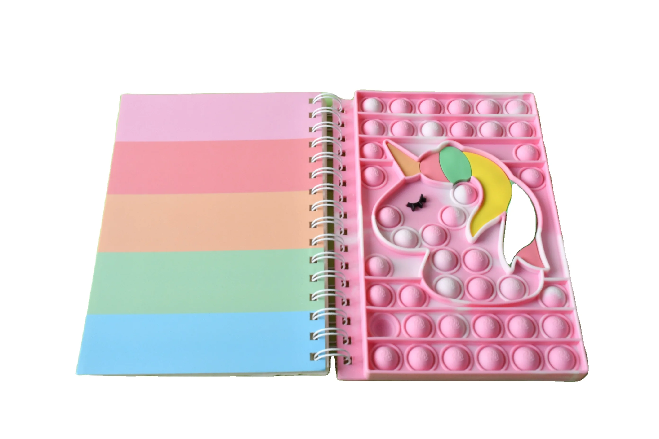 Pop it kawaii unicorn notebook stationery for kids back to school