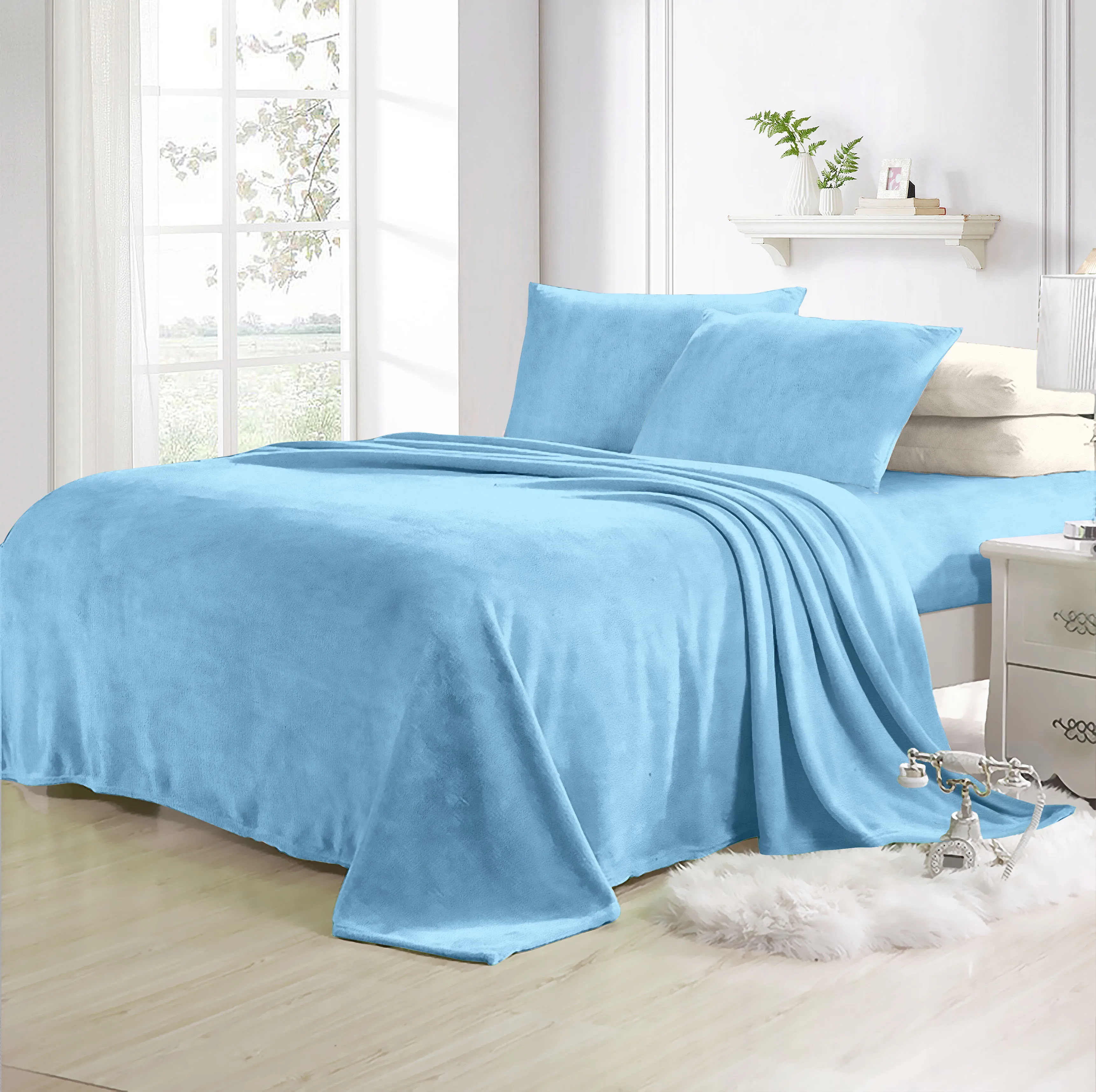 Wholesale High Quality Microfiber Flannel Sheet Set Bedroom Sets Sheets Hotel Sheet Set For Home
