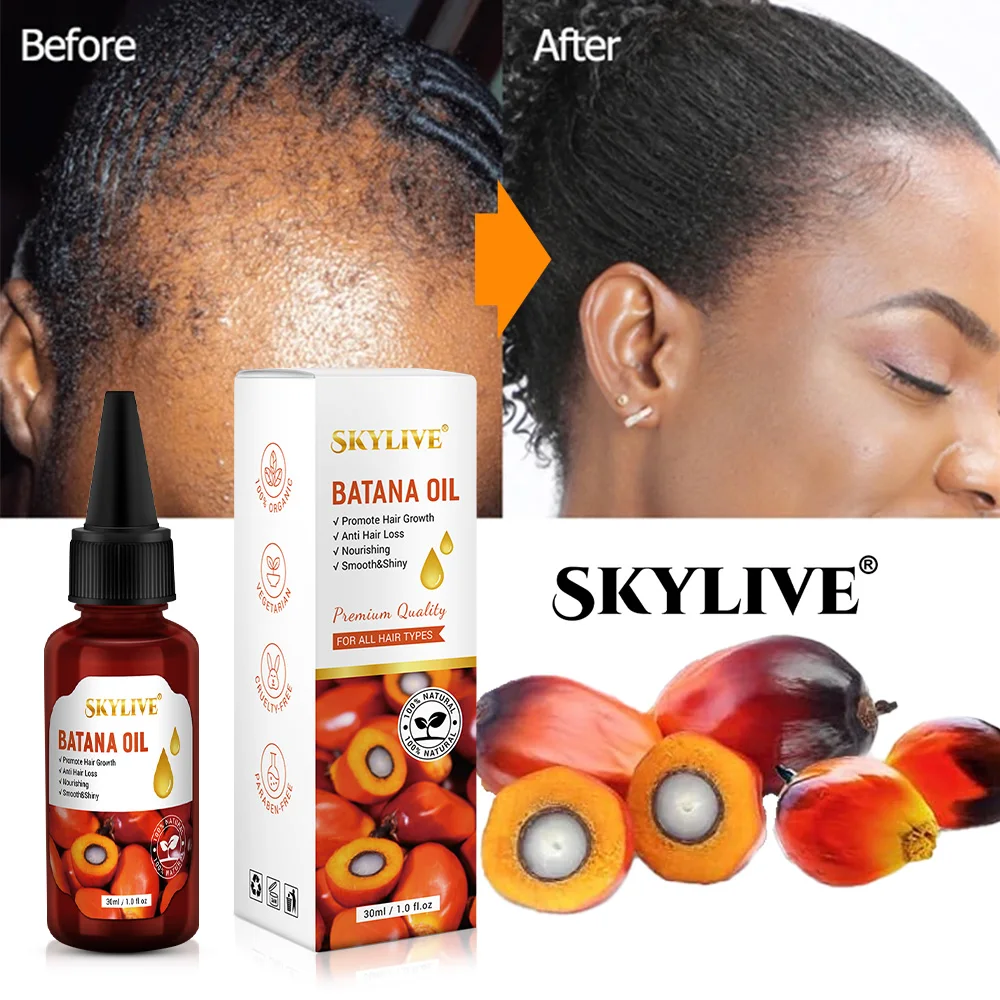 Hot New Product Organic 60ml 100% Raw Natural Batana Hair Oil Strengthen Hair Repair Damage Hair Eyelash Growth Batana Oil