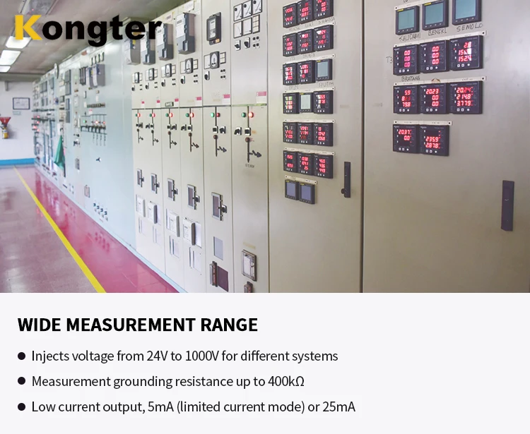 Kongter ground fault locator for earth fault detection in DC system with current leakage to ground