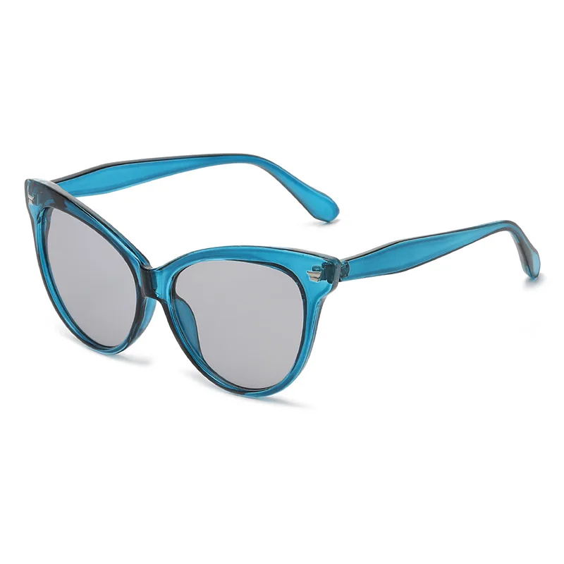 2024 Fashion Trending Style Rivet Candy Color Custom Logo Party Rave Cat Eye Sunglasses Women