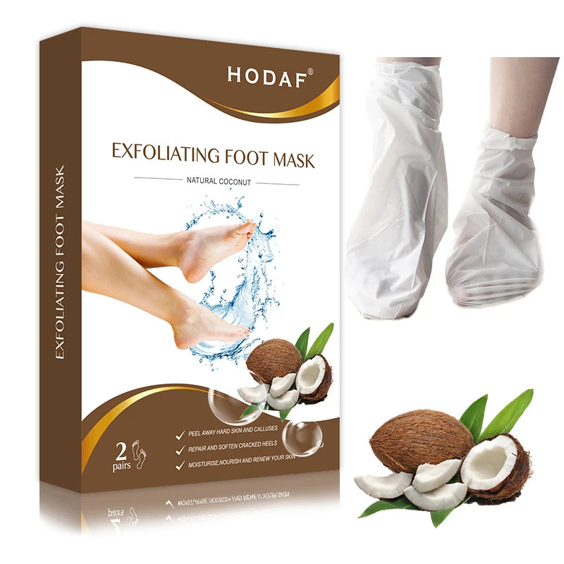 CE ISO Pedicure Whitening Socks Repairs Exfoliating Feet Pack Disposable 70cm Leg Mask Moisturizing Heel Peeling Sheet Foot Mask