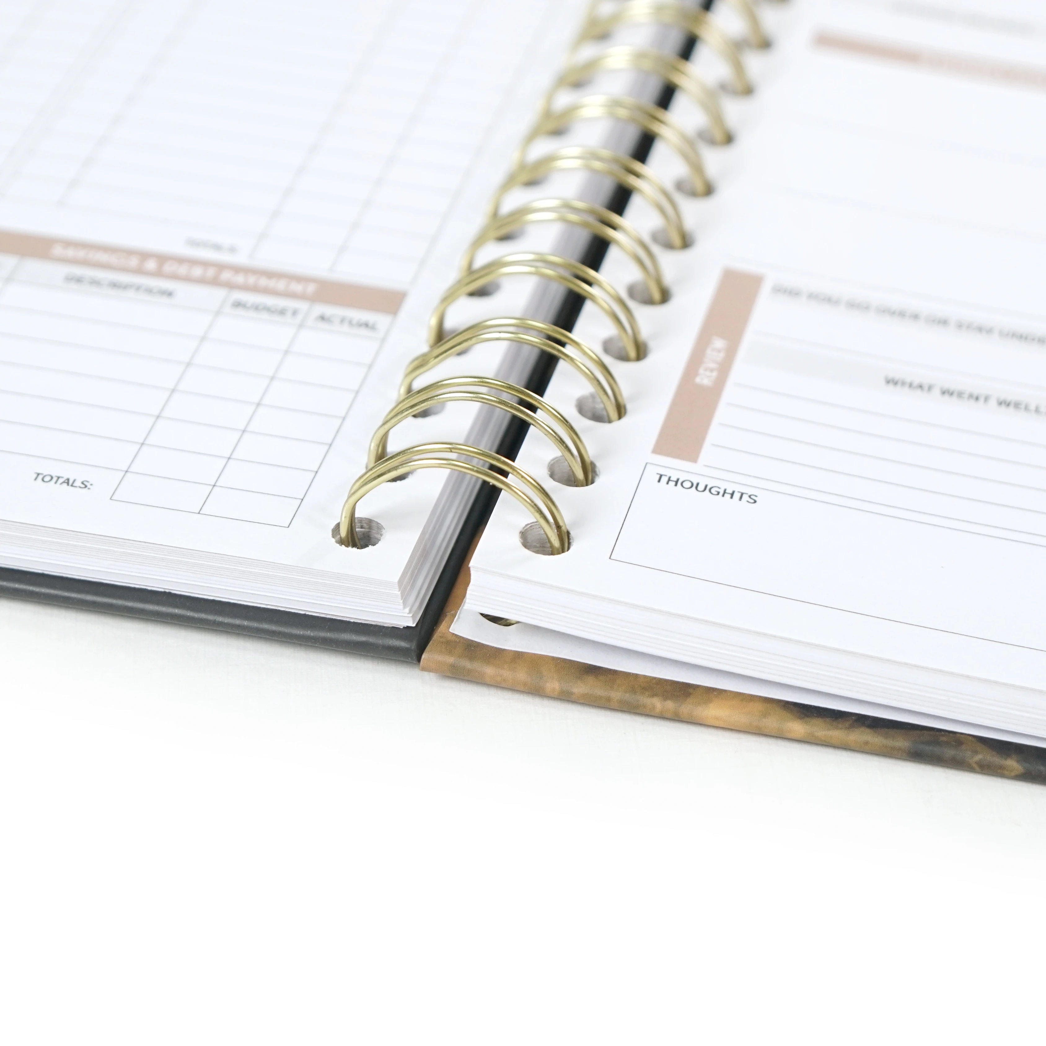 New Arrival Cheap Price Hardcover Journals Budget Planner Customized Saving Cash Notebook Diary Spiral Monthly Budget Planner