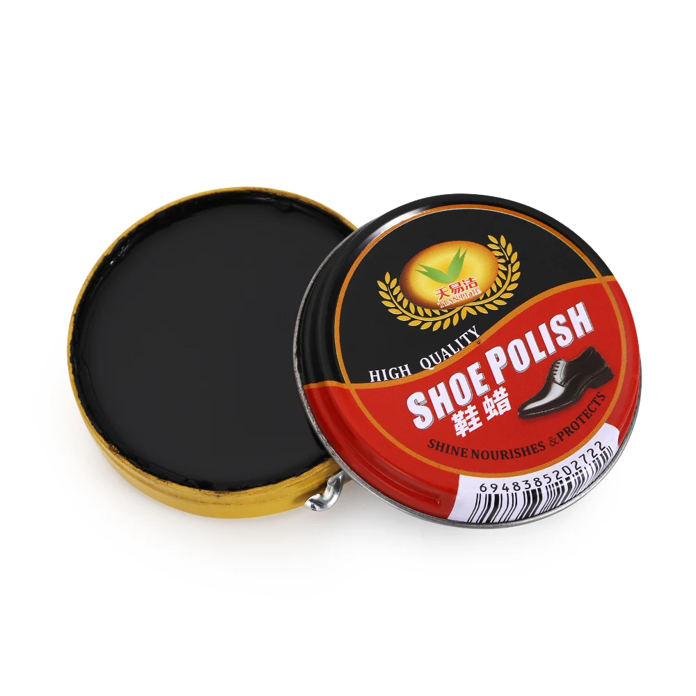 50g TIN BOX black leather shoe polish