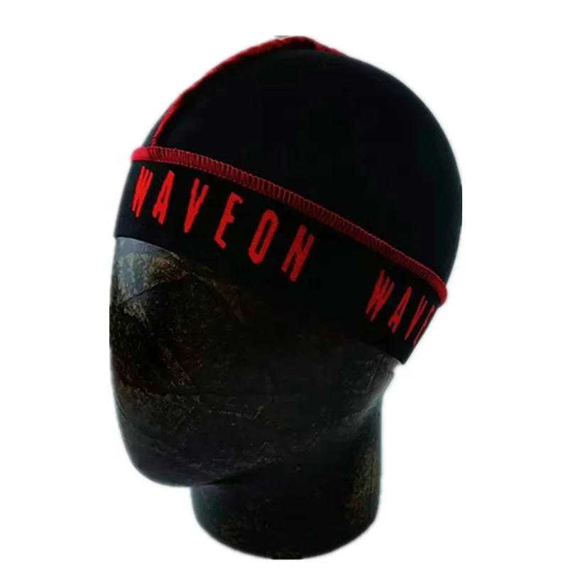 Factory Supply Low Moq Jacquard  Logo Custom Wave Cap Durag For Men