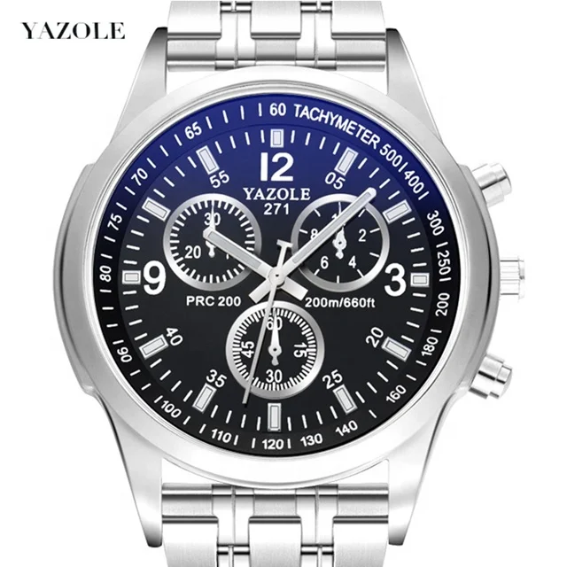 Yazole 271 мужские из нержавеющей стали Reloj модные деловые кварцевые часы по низкой цене