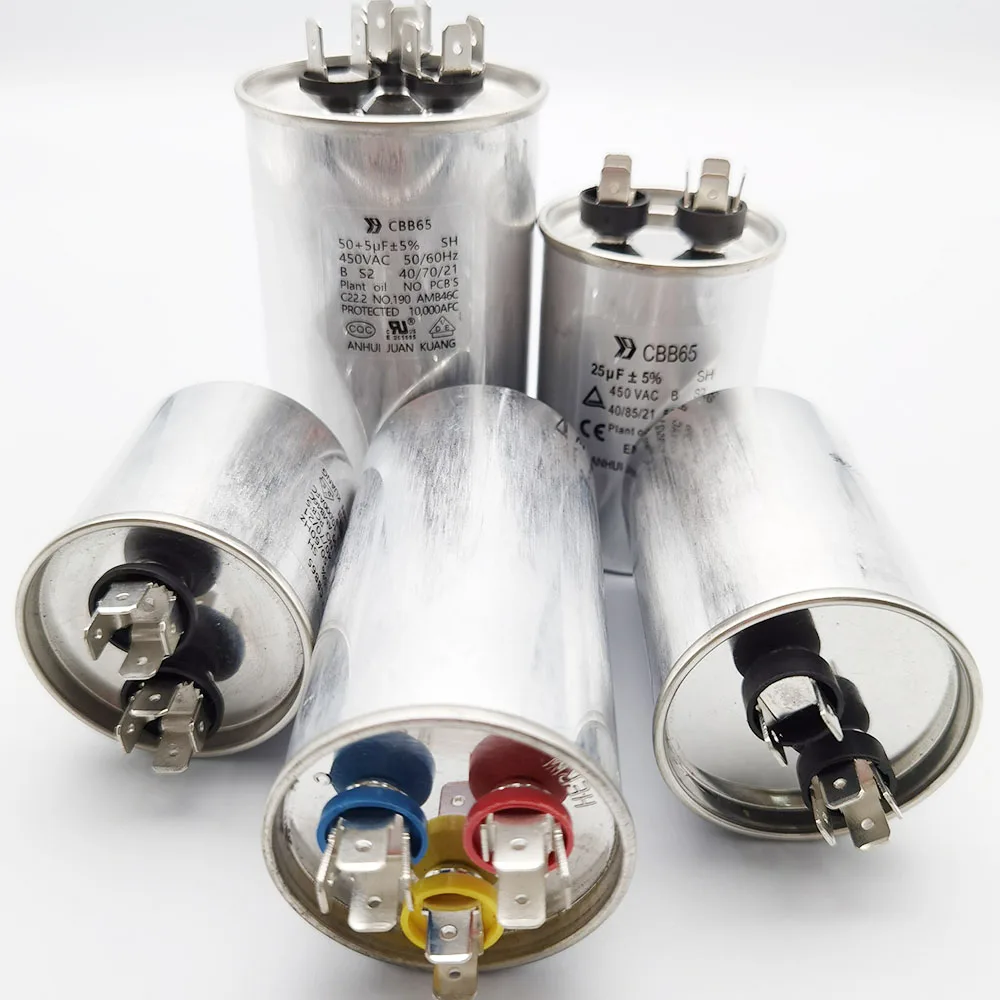 AC Motor Capacitor Air Conditioner Compressor Start Capacitor CBB65 450VAC 15uF 20uF 25uF 30uF 40uF 45uF 50uF 60uF