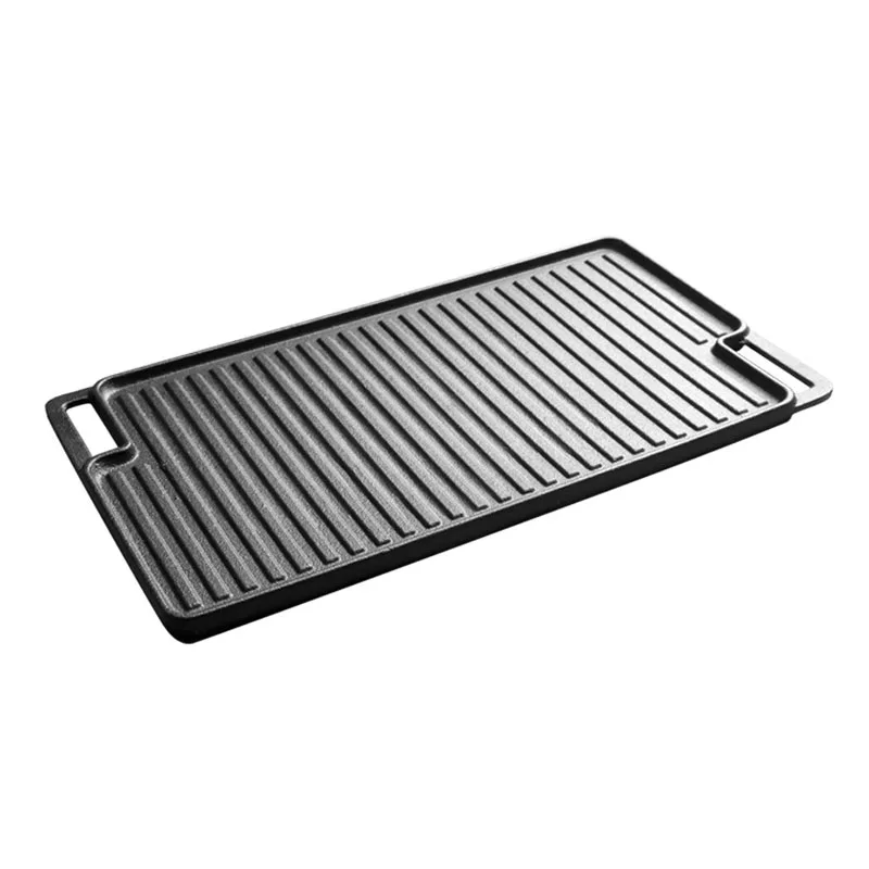 Iron plate grilled domestic cast iron rectangular steak plate Australian grilled belt fish rectangular roast plate