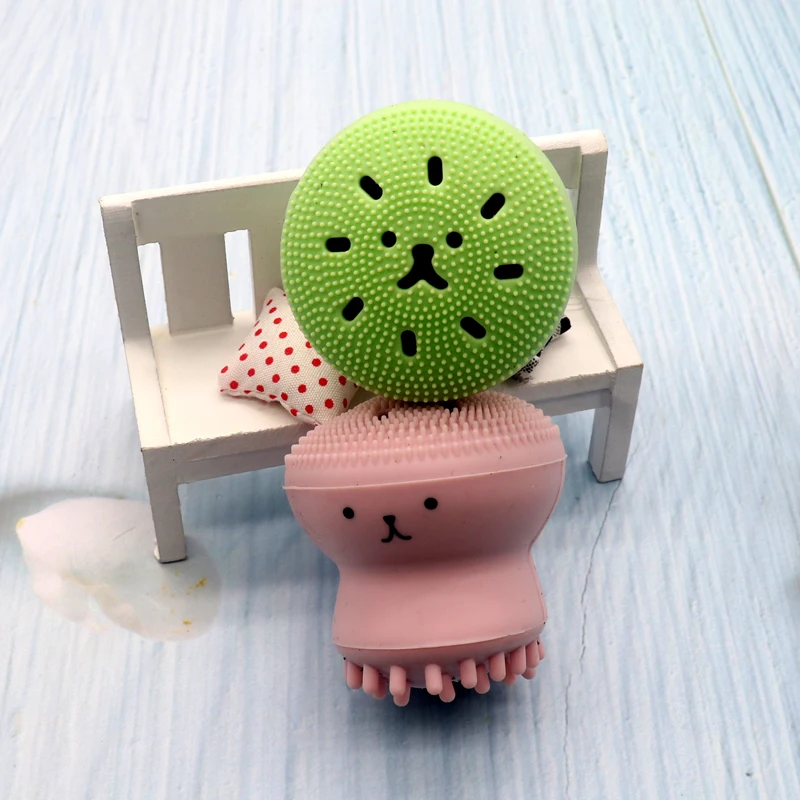 Portable Mini Silicone Octopus Shape Face Deep Cleanser Skin Care Tool Face Washing Brush Massage Exfoliator