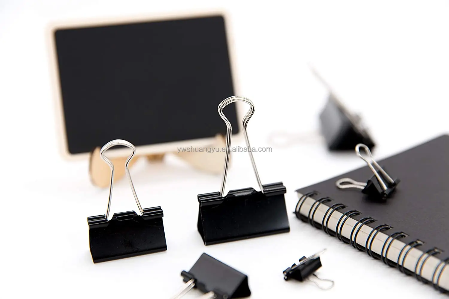 1pc 25mm  paper clips Long Tail binder clips black memo paper clips butterfly