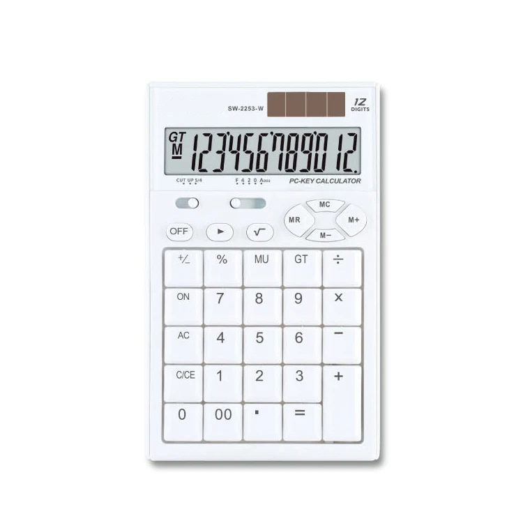 2022 Business Stationery School Office Accessories Percent Customized Logo Desktop Electronic Solar 12 Digits Calculator