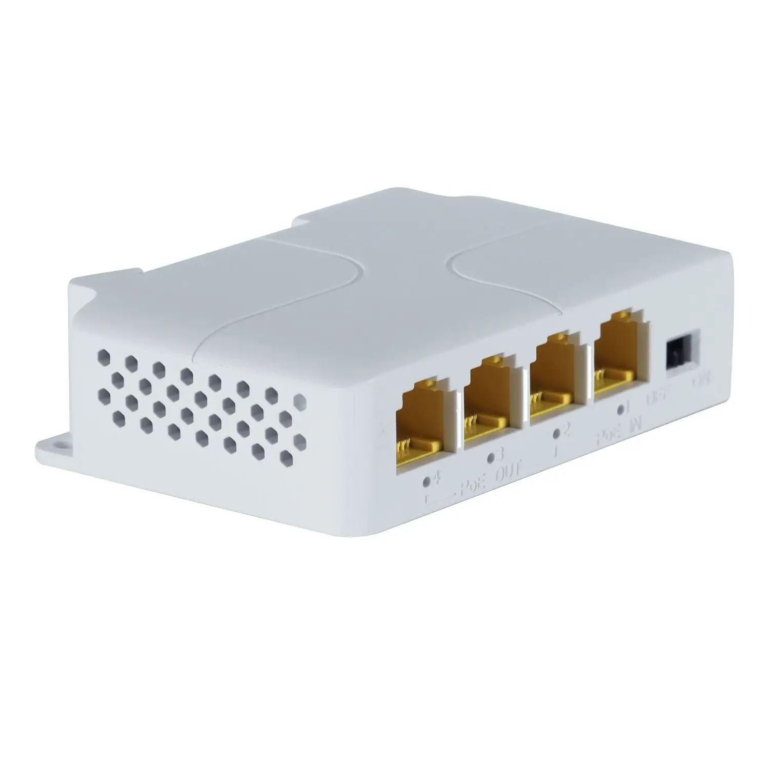 OEM Customized 48V Output 4-Port Ethernet PoE Extender 10/100/1000Mbps Network Switches for IP Camera Free Logo