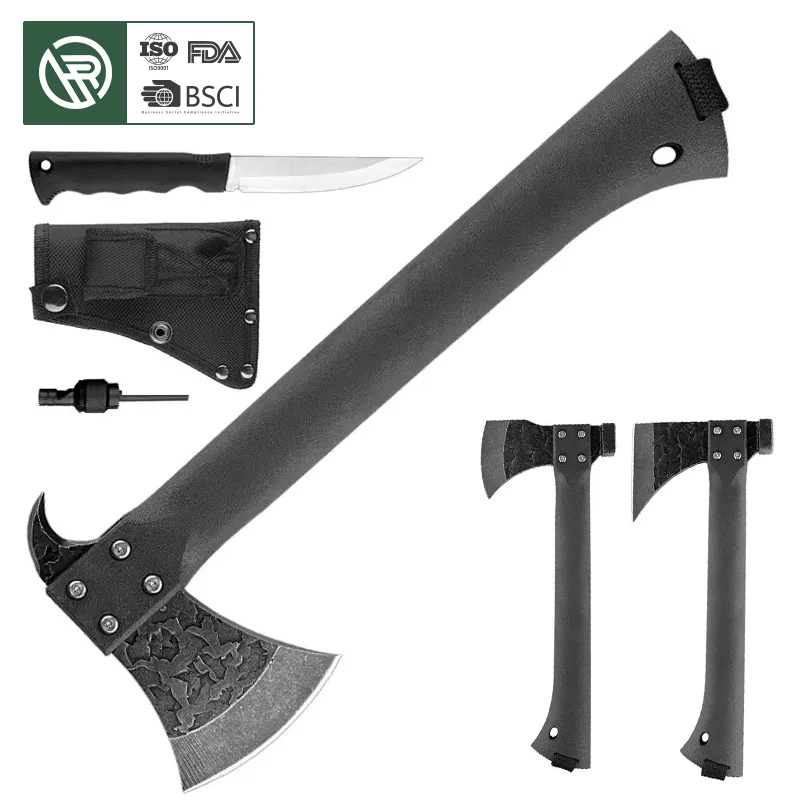 Free Sample 4 In 1 Hunting Steel Head Hatchet Tomahawk Camping Tactical Multifunctional Emergency Outdoor Survival Axe For Sale