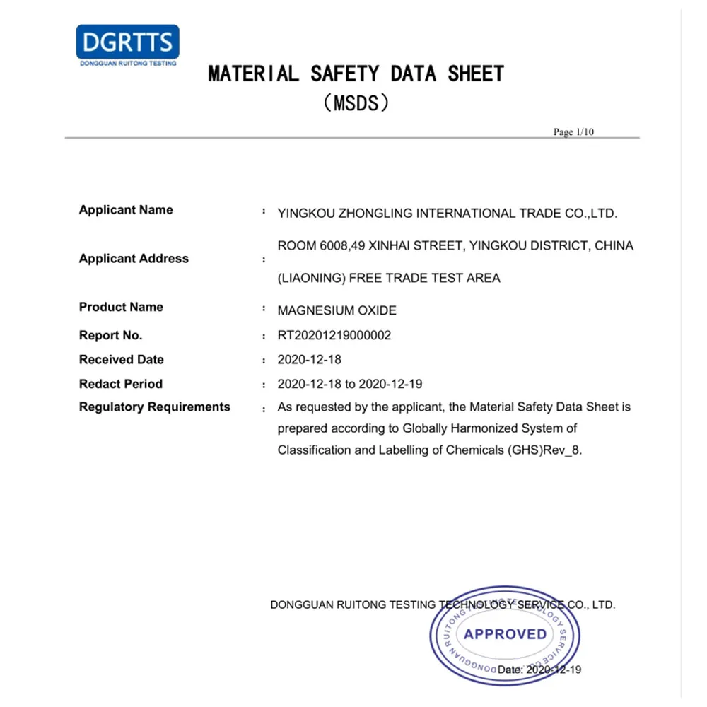 Professional manufacturer wholesale high class fine caustic calcined magnesite mgo powder