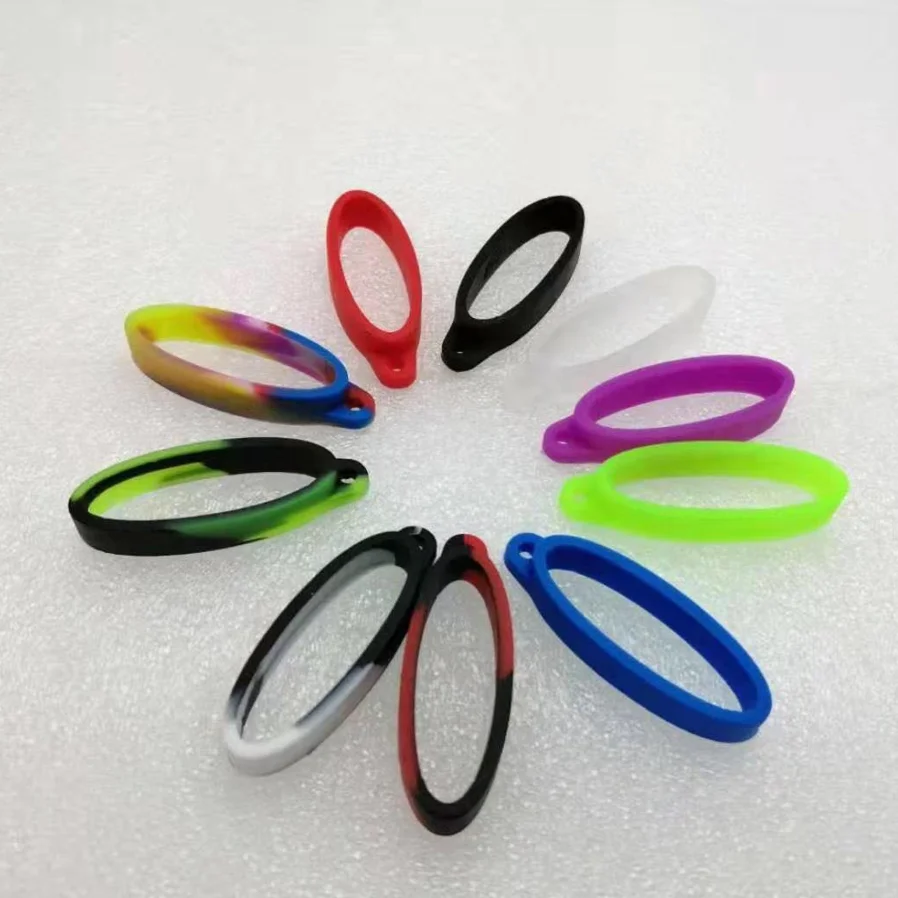 40mm black vape ring silicone e cigarette ring holder for box mods vape lanyard ring accessory in stock Malaysia Indonesia hot
