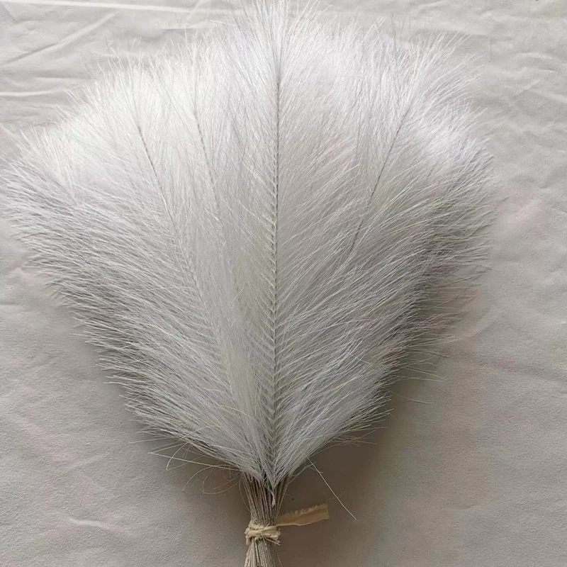 Amazon Hot Sale Artificial White Feather Pampas Flower Small Size Flufy Faux Feathers For Wedding Party Decoration