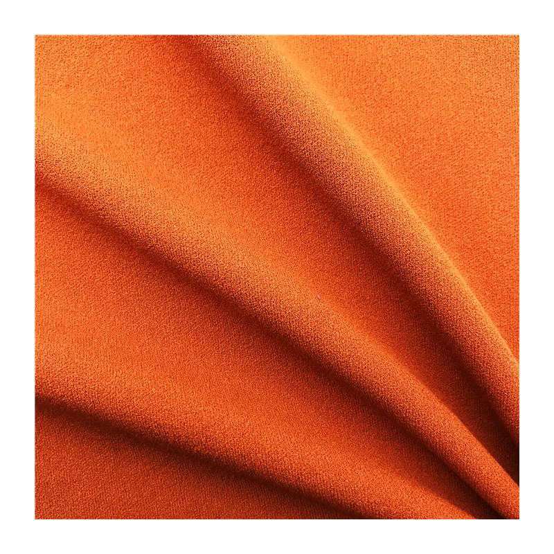 Piece Dyed crepe knitting interlock 300gsm double layers  95%Polyester 5%Spandex fabric for hoodies