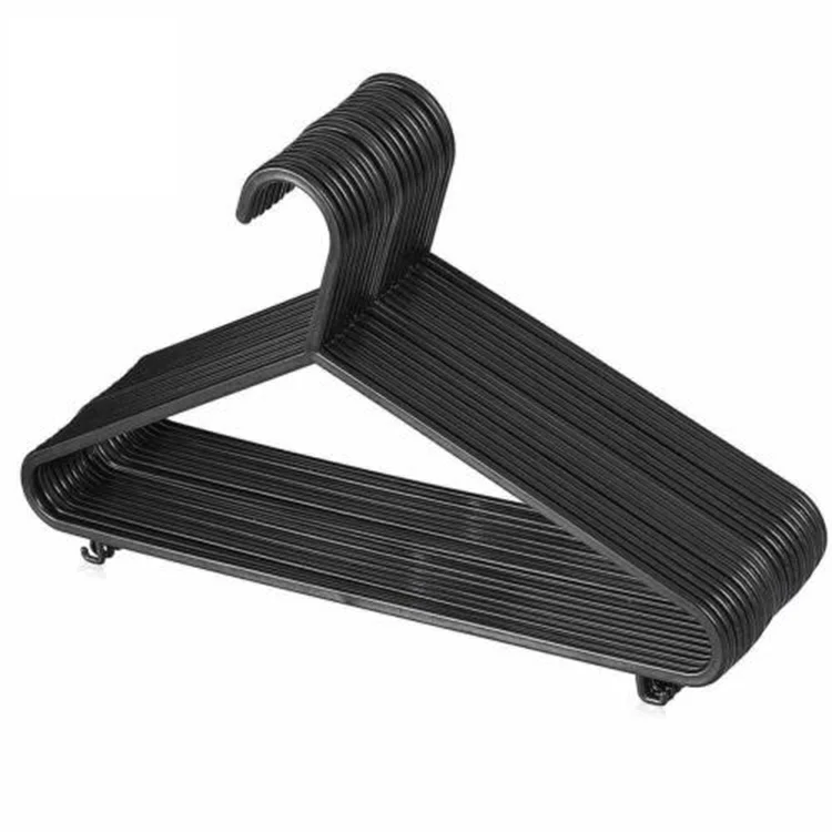 China Made Black Super Heavy Duty  Premium Quality Plastic Suit Hangers Plastic Hangers