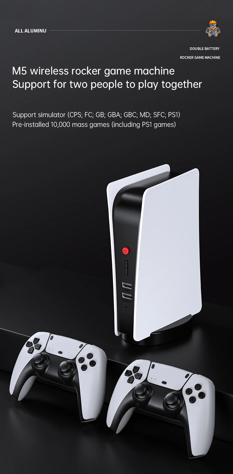 2022 новейшая игровая консоль M5 для PS5 стиль HD 4K встроенные 10000 классических игр ТВ