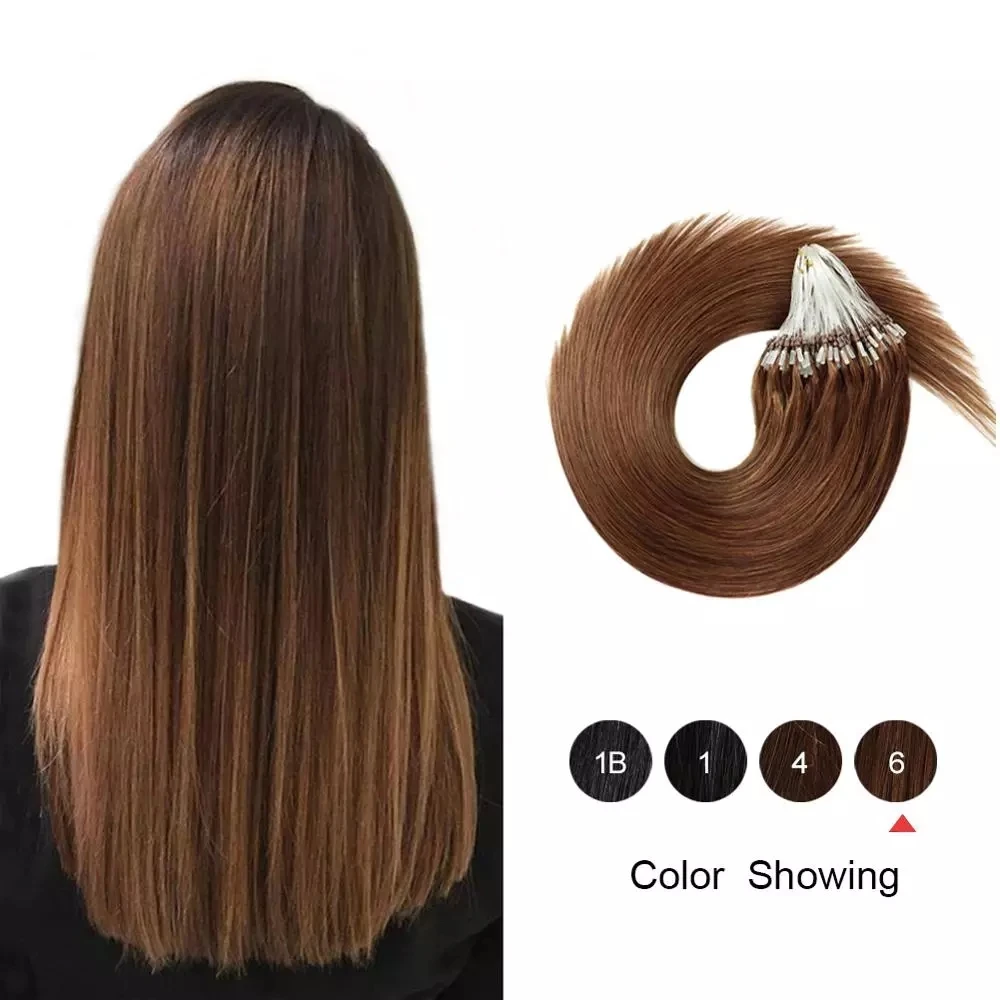 
 Натуральные бразильские накладные волосы DACING BEAUTY microlink, 10 А, 16 дюймов, 20 дюймов, 24 дюйма, 1,0 г/локон, 50 г, 100 г  