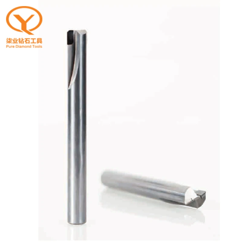 Qiye  PCD end mill Polycrystalline diamond PCD corner radius milling cutter for aluminum copper