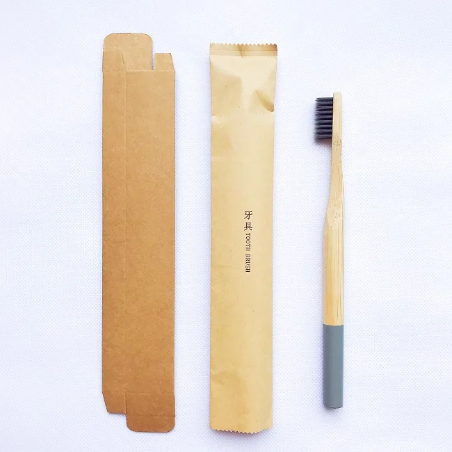Luxury Top seller Natural Bamboo Toothbrush Nylon Soft Black Biodegradable Ecofriendly Home Hotel Toothbrushes