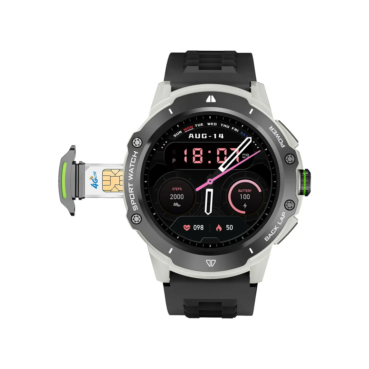 High quality Smartwatch with SIM Card Wi-Fi 16G HD Camera 4G Call Smart Watch 1.43 inch NFC GPS Watch for Android