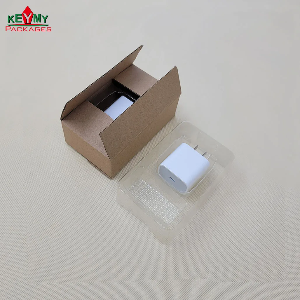 cheap blister tray with box for phone charger package
