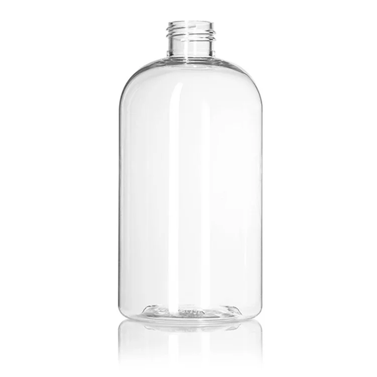 12 oz customized empty PET plastic squat boston round bottle with 24-410 neck finish