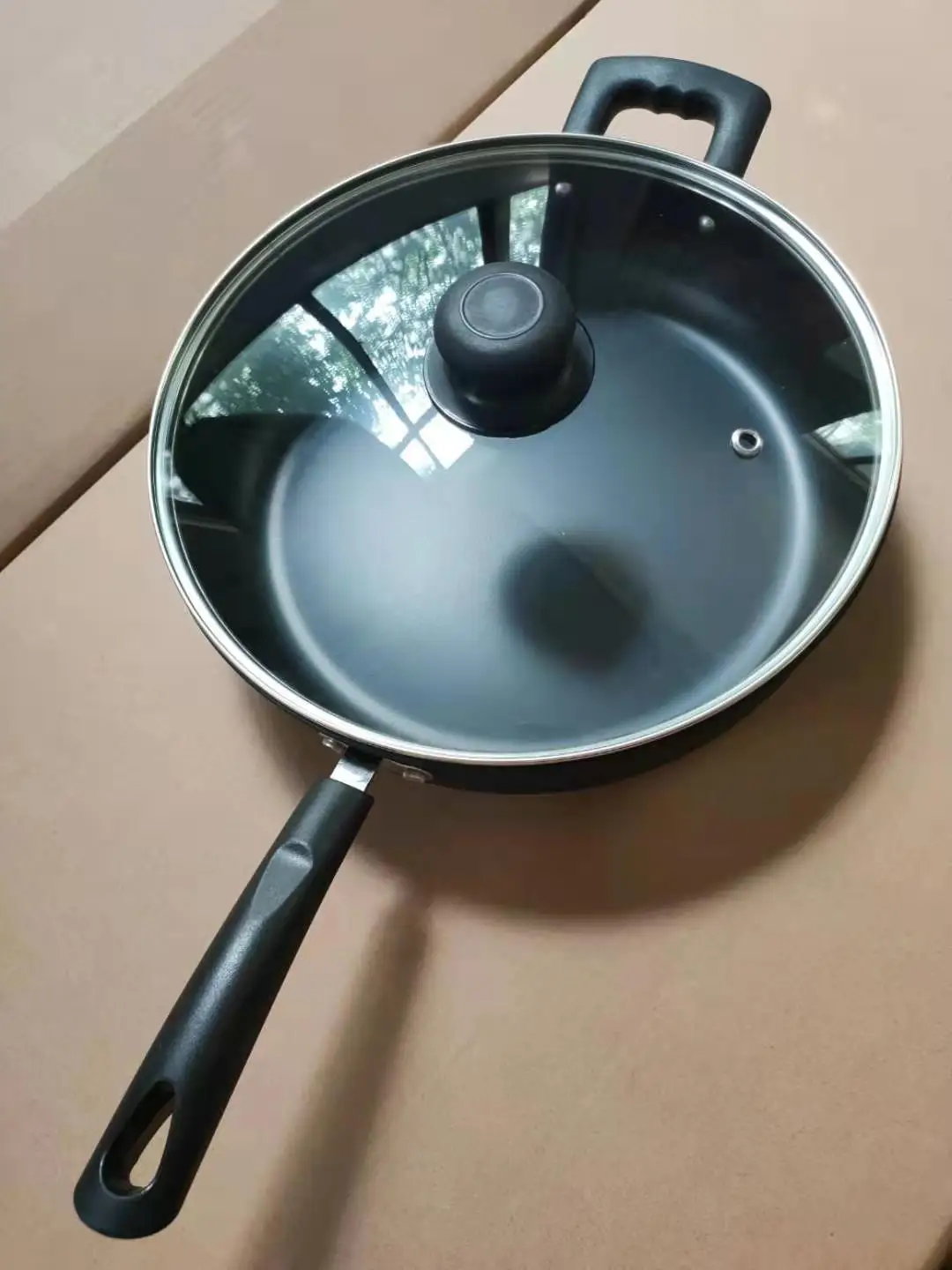 Good selling Sauce pot chicken fryer Non stick coating omelet pan household frying pan glass lid easy to clean kitchen supplies