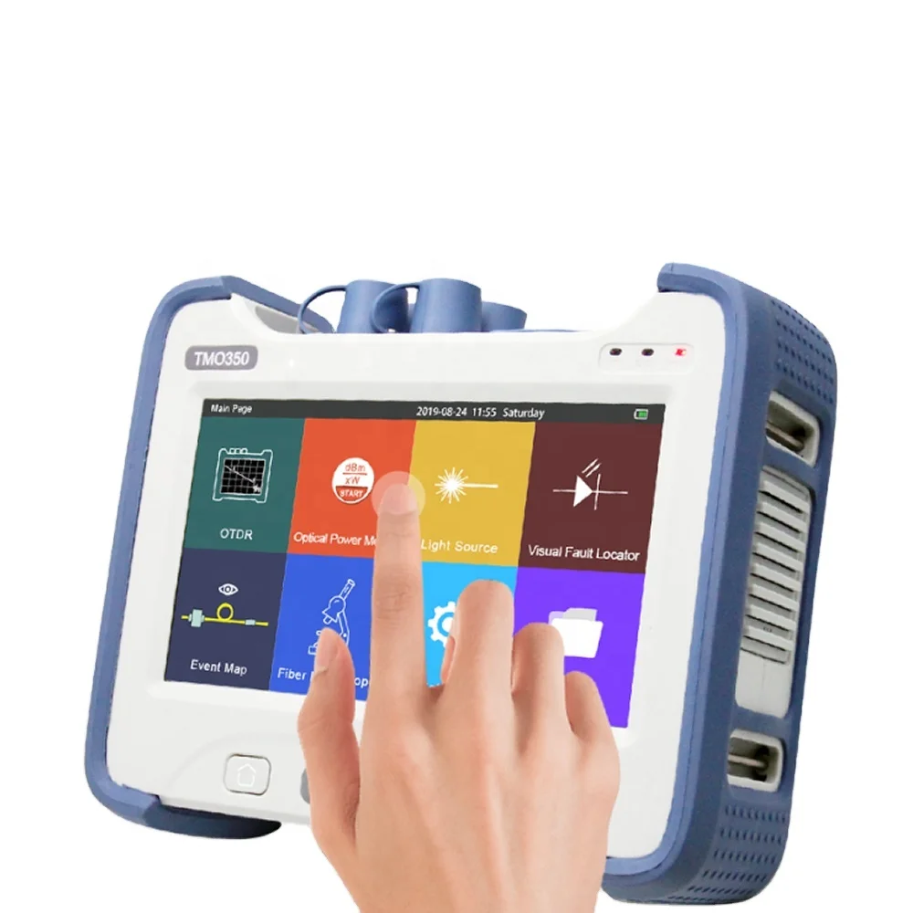 TMO350 серии многофункционального Xin1 SM/MM OTDR OPM/школ/VFL событие 1310/1550/1625/1650/1490/850/1300nm 42 ~ 26dB 7-дюймовый сенсорный экран