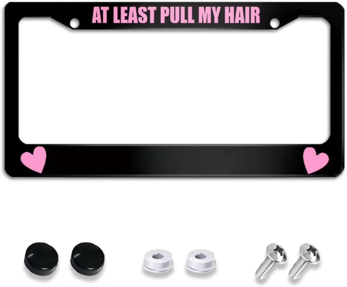 OEM High Quality Car Decoration Alloy Car Licenses Plate Covers Stainless Steel Holder With Screw Caps