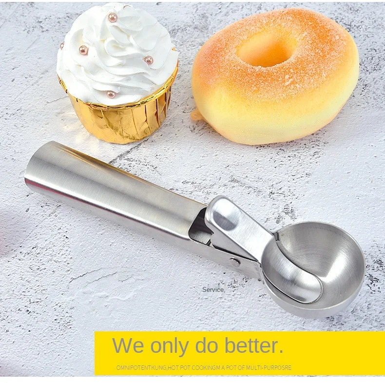 New stainless steel ice cream scoop food ball scoop fruit ice cream scoop kitchen tools