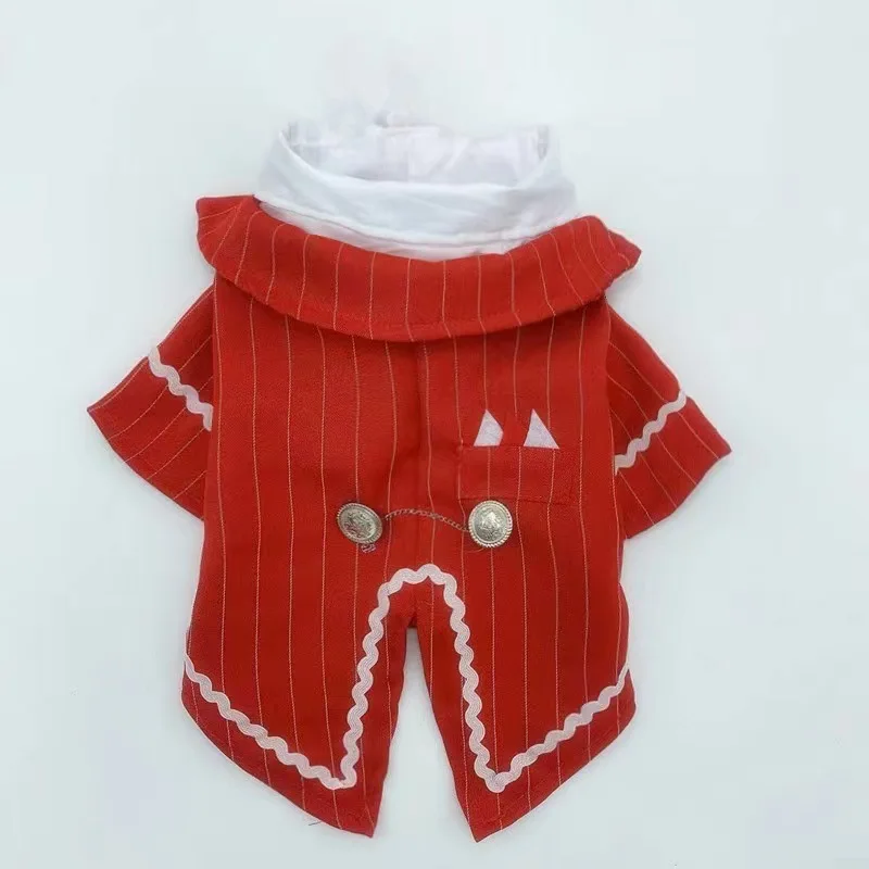 Dog Shirt Puppy Pet Small Dog Clothes, Stylish Suit Bow Tie Costume, Wedding Shirt Formal Tuxedo with Black Tie