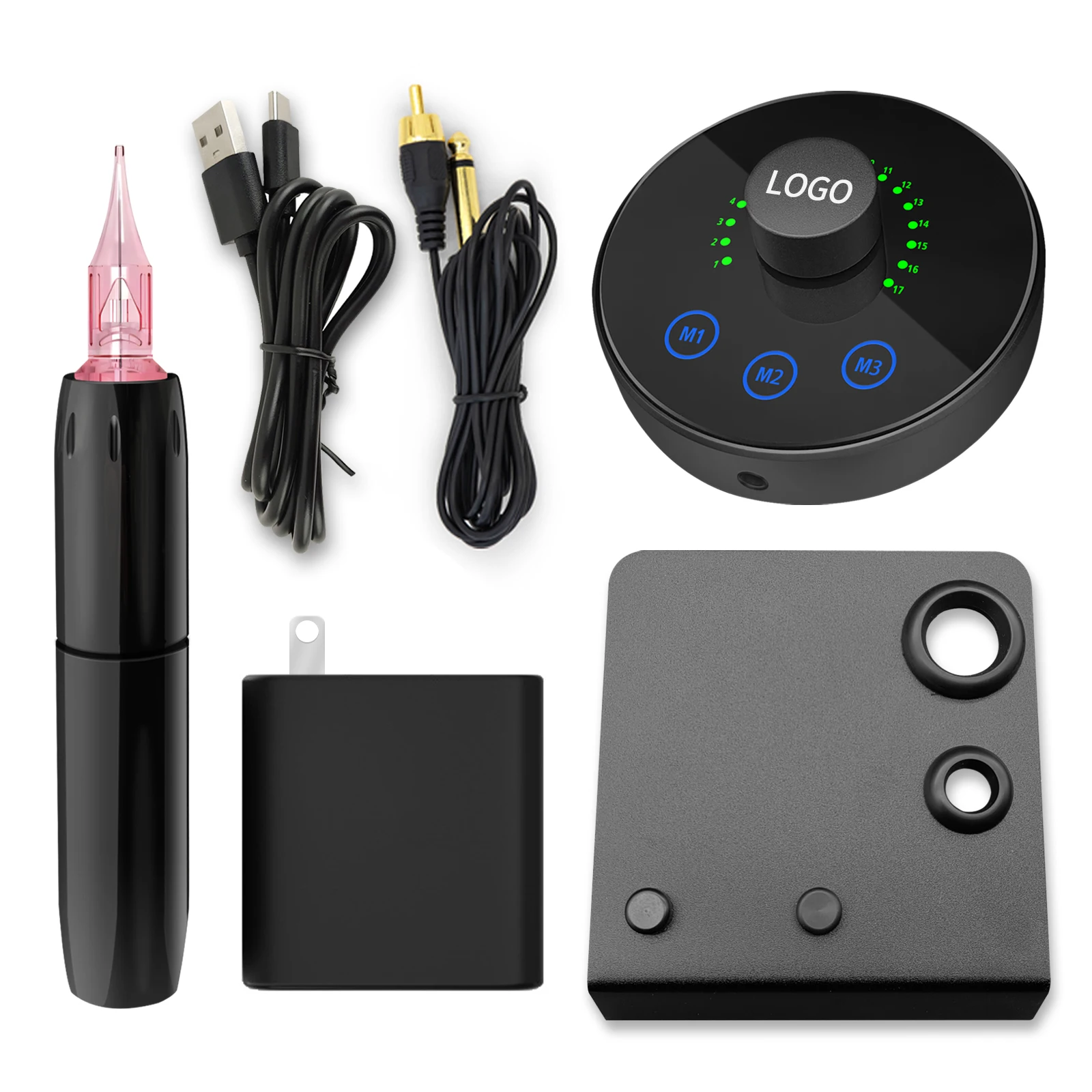 Private logo Mini Elf PMU Machine 2.5mm Strokes Length Smart Display Powerful Motor+Tattoo Gun For Lip blushing flutter brows