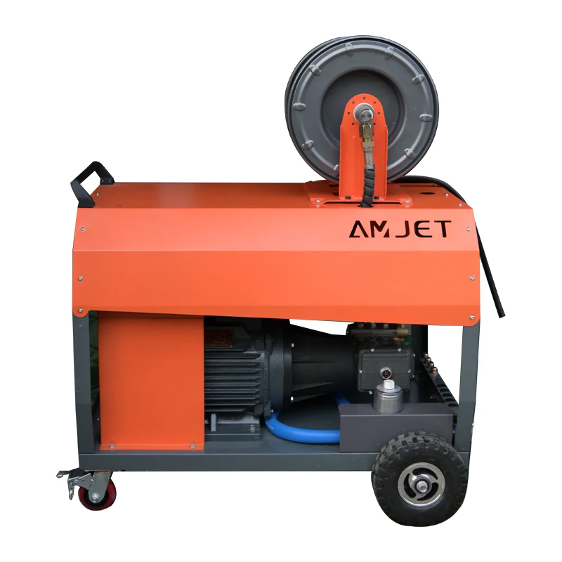 AMJET200BAR 40-Фунтовый пульт дистанционного управления электрический аппарат для очистки канализации высокого давления мобильный