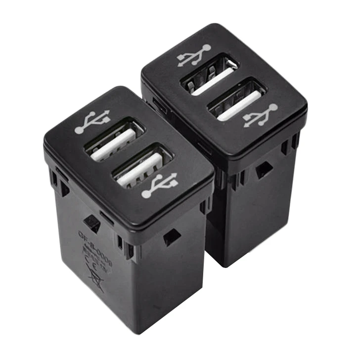 5V 3.1A  dual usb car charger 2 pin auto socket charger for Nissan X-trail Qashqai Sylphy Teana Tiida