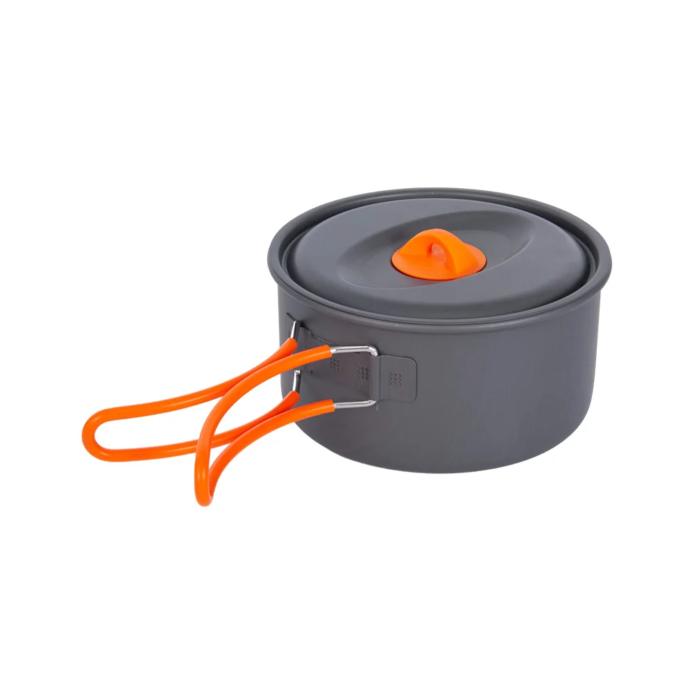 Portable Aluminum Alloy Outdoor Tableware Hiking Picnic Frying Pan Camping Cookware Versatile Pot Set Cookware