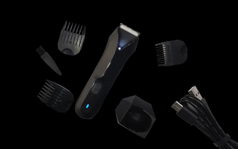 Trimmer for groin with replaceable ceramic blade waterproof skin safe men ball trimmer