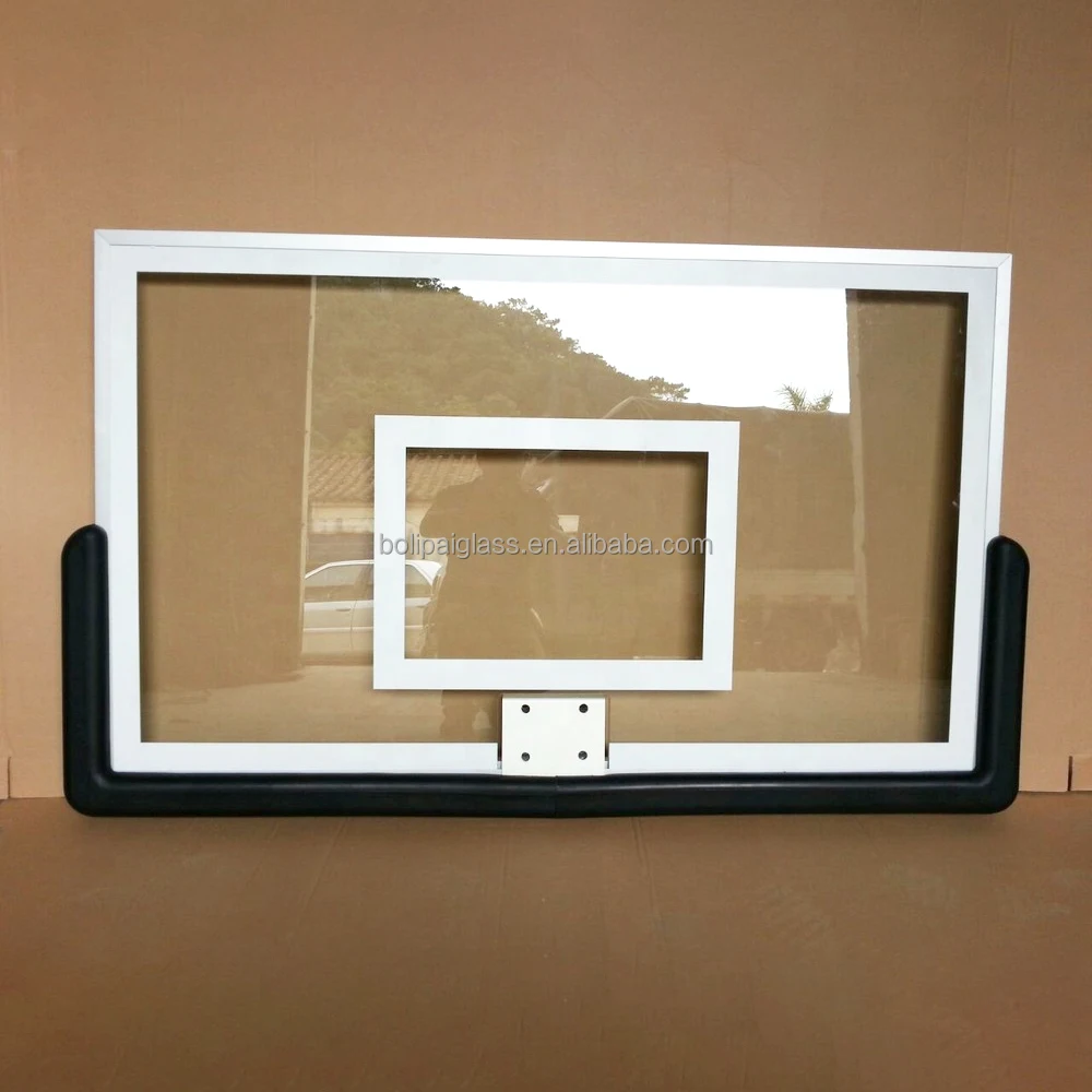 Multicolour All Aluminum Frame Glass Basketball Backboard with Ring for Sale