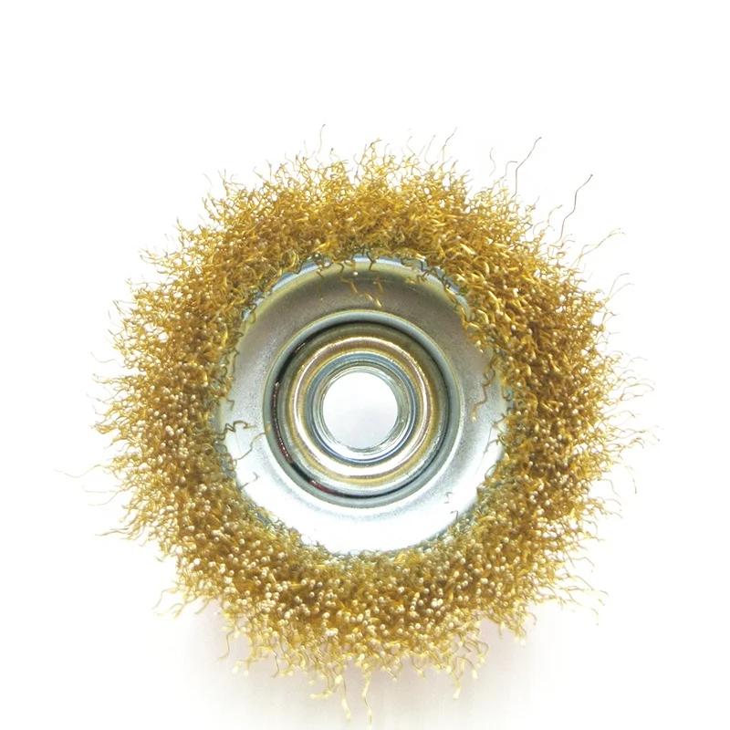 Angle Grinder Steel Wire Crimped Cup Brush Polishing Cleaning Painting Industrial Grade 75mm Copper Coated Steel Wire 25mm 12500