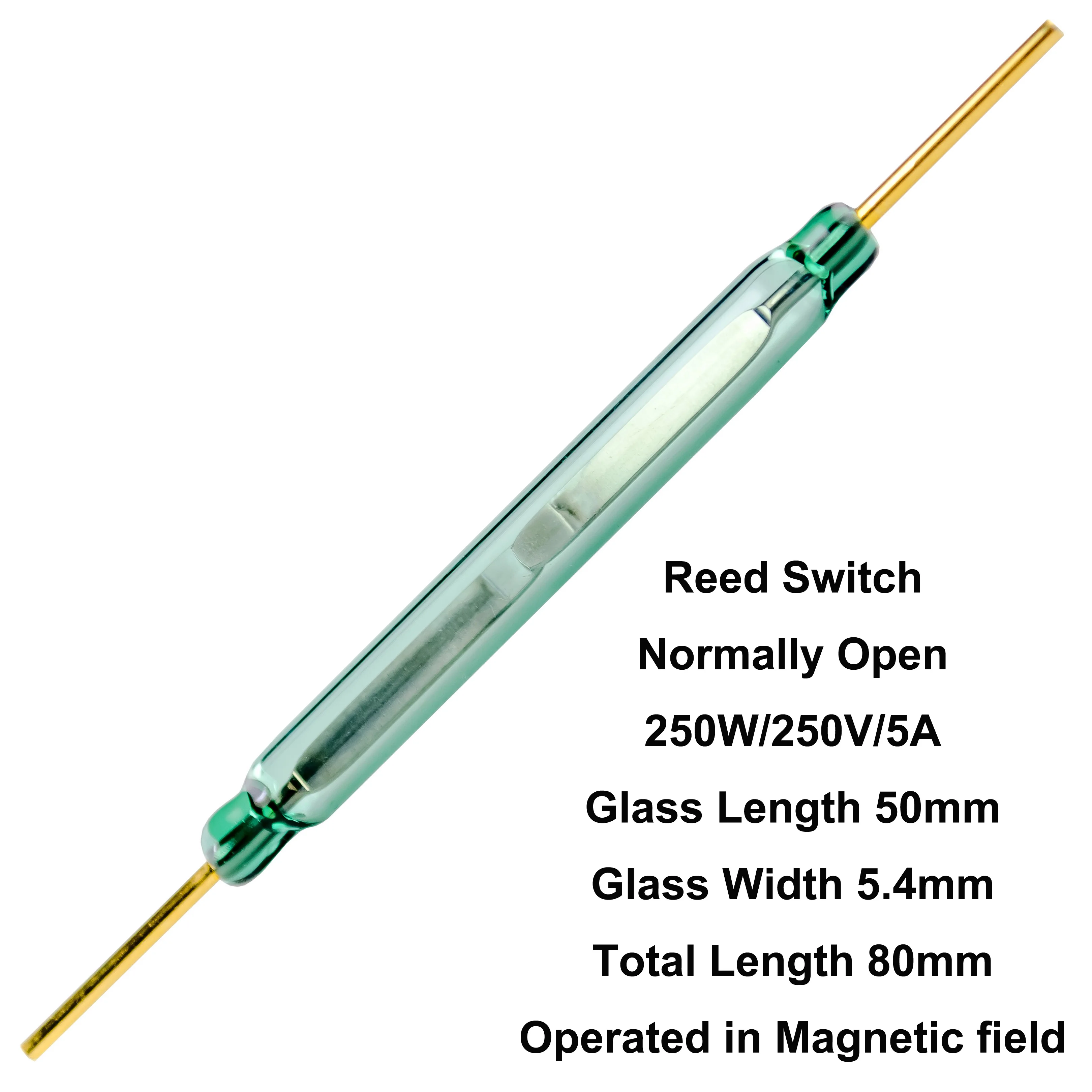 220 В, мощный обычный открытый зеленый стеклянный язычковый переключатель, заказ