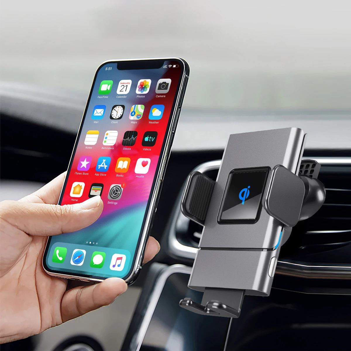 Wholesale Car Electronic 20 Watt Usb Super Fast High Speed Charging Car Wireless Car Charger For Android Samsung