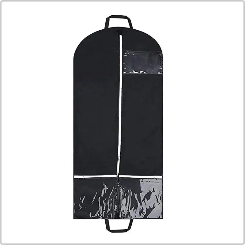 Роскошный черный складной тканевый костюм с логотипом на заказ пылезащитные чехлы молнии нетканые мешки для