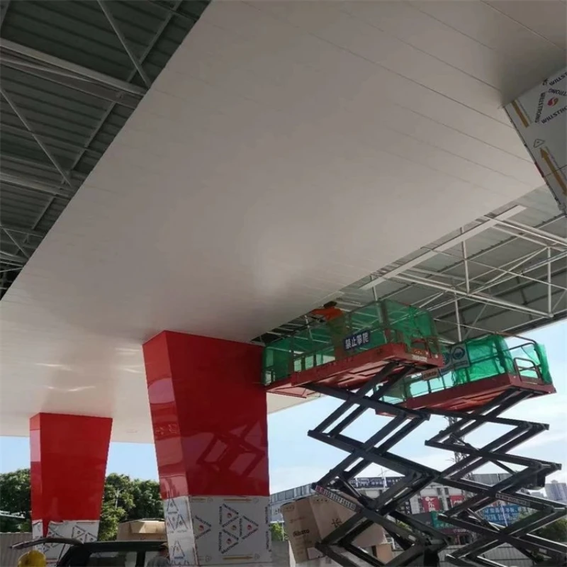 Gas Station Fireproof Board Building Strip boards Aluminum Sheet Metal Siding Panel Wall Aluminium Composite Panel Supplier