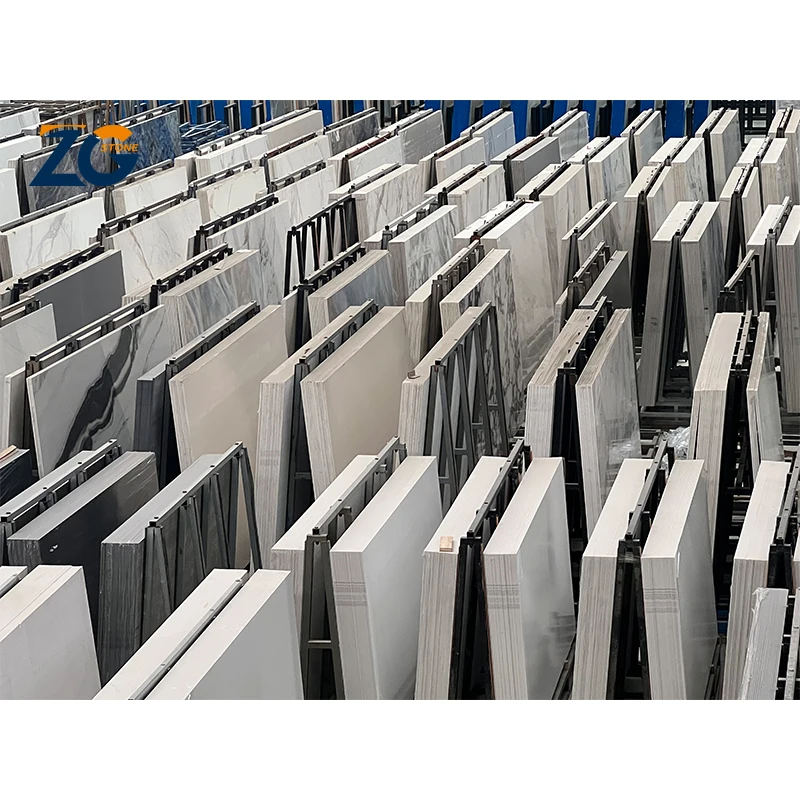 ZGSTONE оптовая продажа искусственный мраморный камень коллекция тонкая плита кухонный обеденный стол столешница спеченные каменные стеновые панели