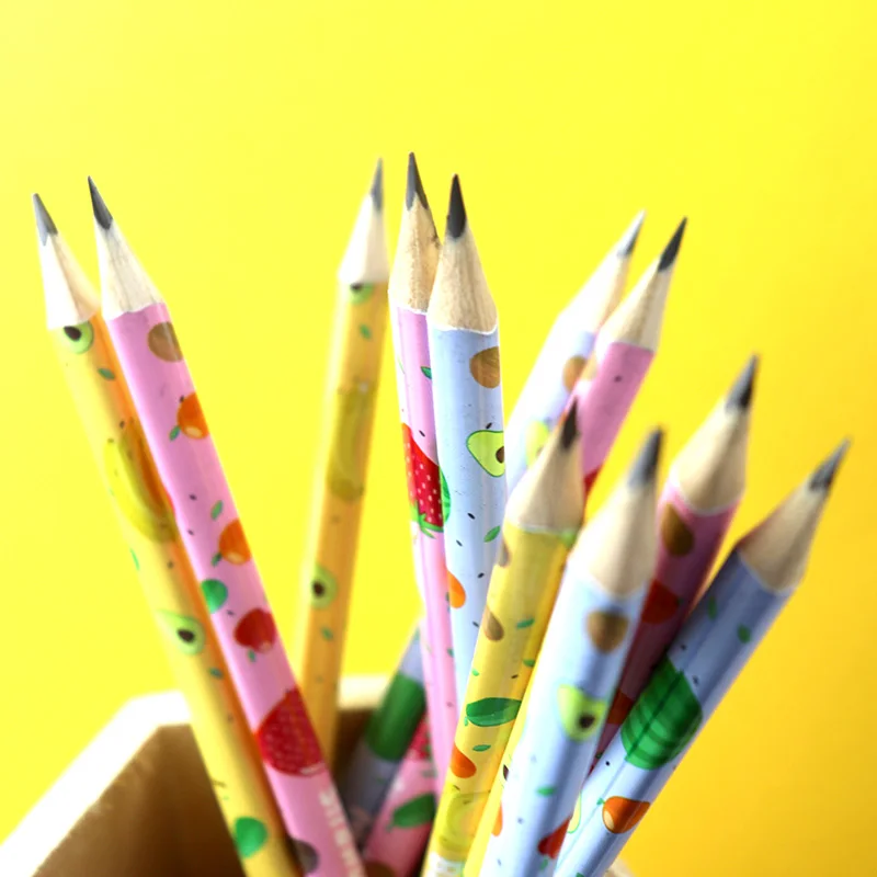 OEM 2.2mm high strength HB pencil lead triangular basswood pencil with eraser tip